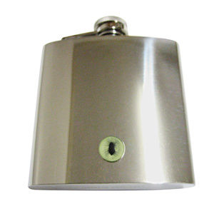 Green Cat Eye Design 6oz Flask